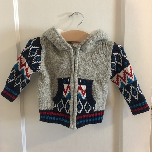 Baby Knitted Fair Isles Hoodie | HOLIDAY SAVINGS - Picture 3 of 8